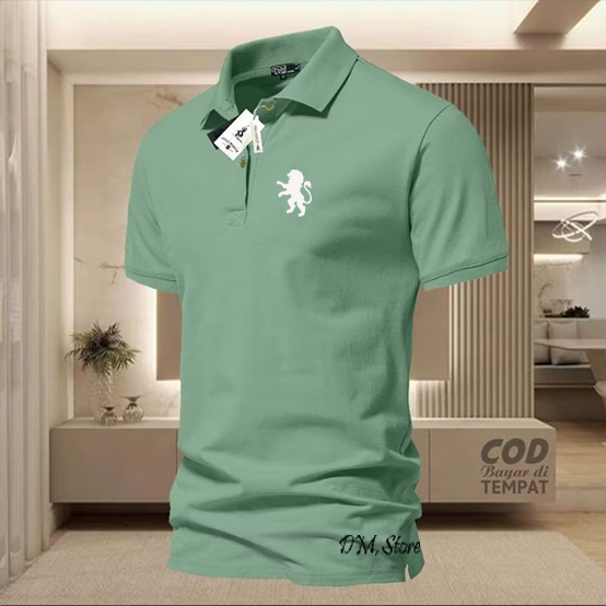 Apis Style Polo Shirt Kerah Import Giordano Lb Text Putih Terkeren Premium Quality