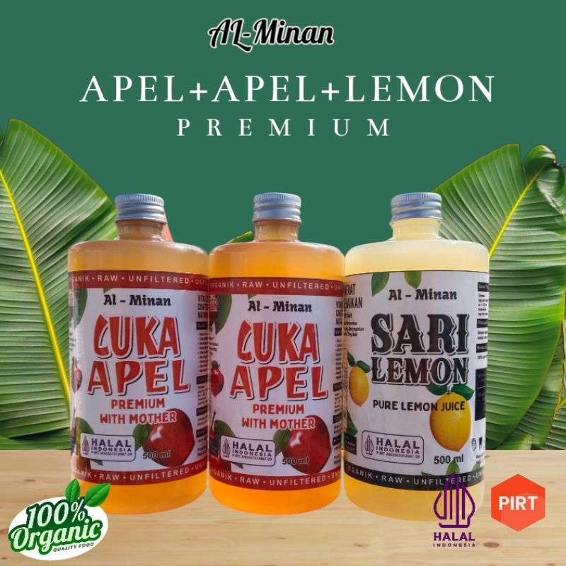 

aL-Minan Cuka Apel 2 botol dan sarmon 1 botol (1500ml)