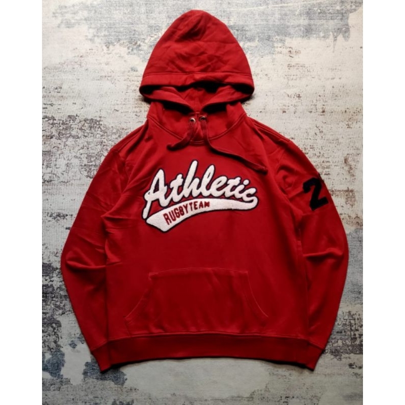 hoodie Rugby Athletic logo bordir towell