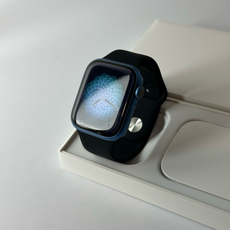 Apple Watch Series 7 45 Blue iwatch Battery Health 80%