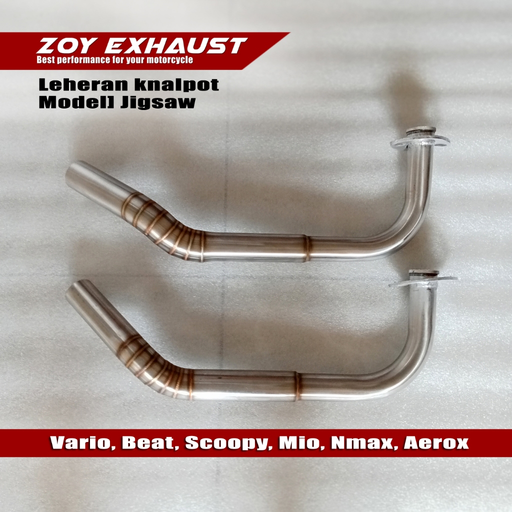 Leheran Knalpot Standar Jigsaw Vario, Beat, Mio, Aerox, Nmax Stainless