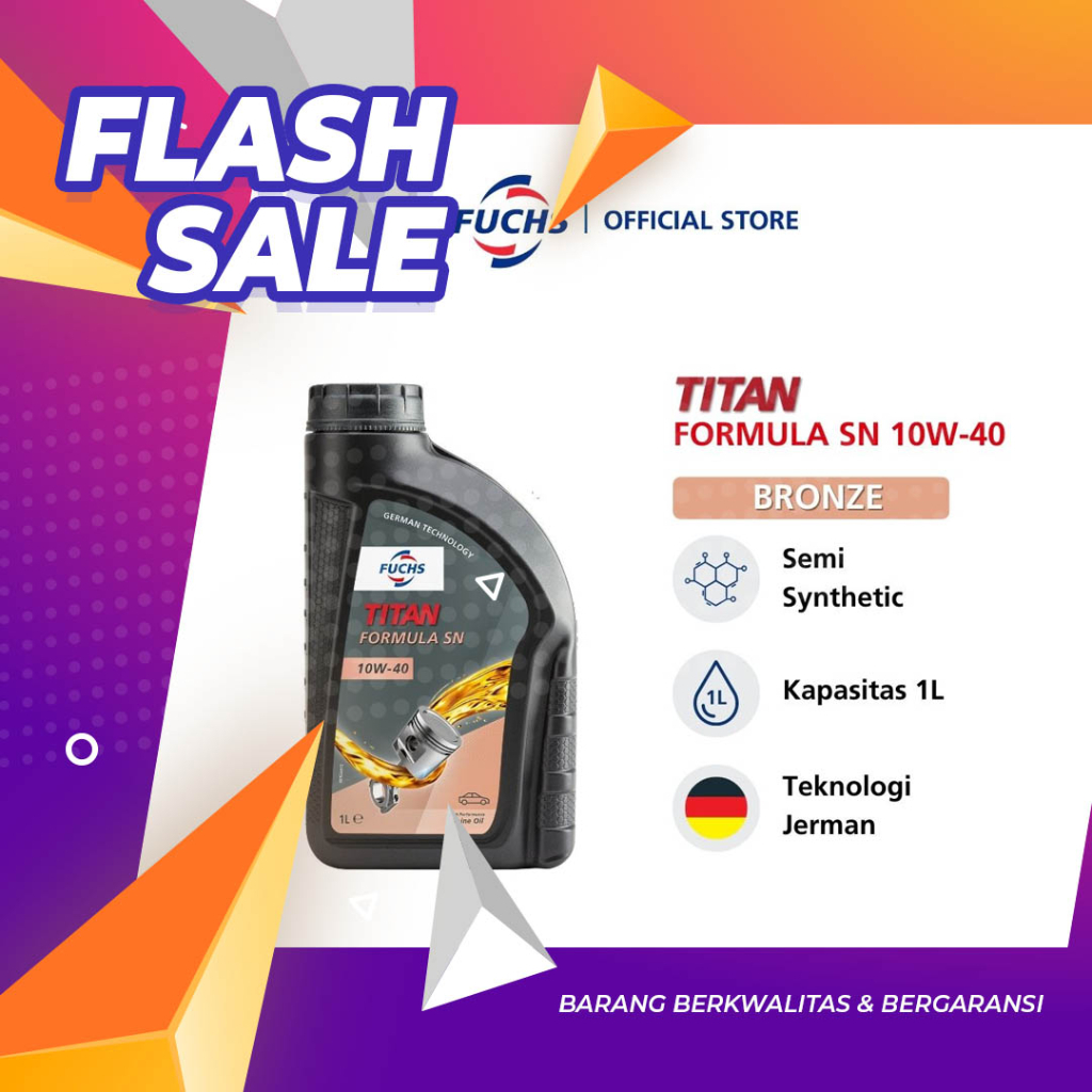 Fuchs Titan 10W-40 Oli mobil bensin Oli sae 10w/40 1 Liter oli bagus madiun