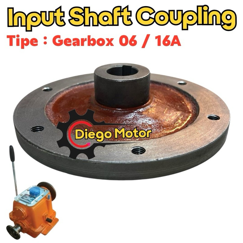 06 16A Input Shaft Coupling Kopling Piringan Besar Atas GearBox Girbok Maju Mundur Kapal Sampan 3:1 