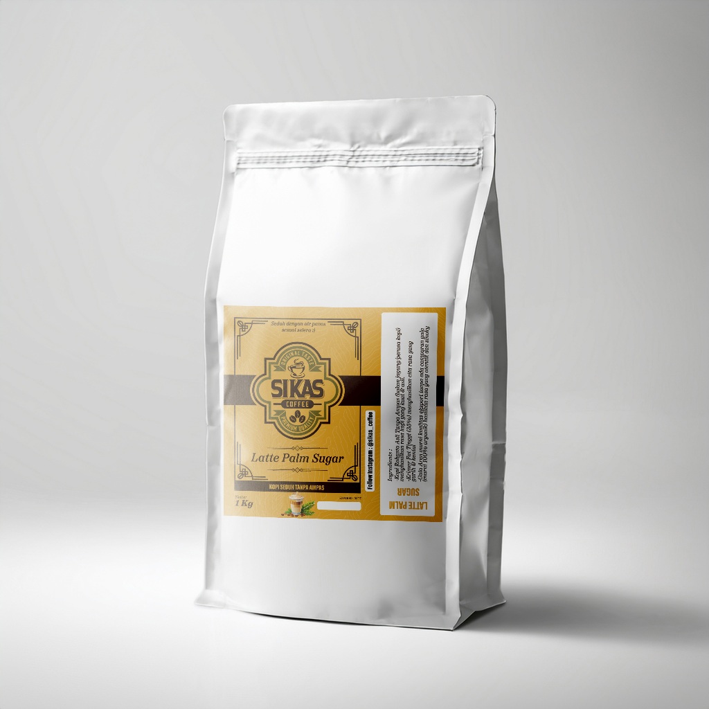 

Sikas Coffee Latte Palm Sugar Bulking 1 Kg Kopi Instan tinggal shaker atau kocok