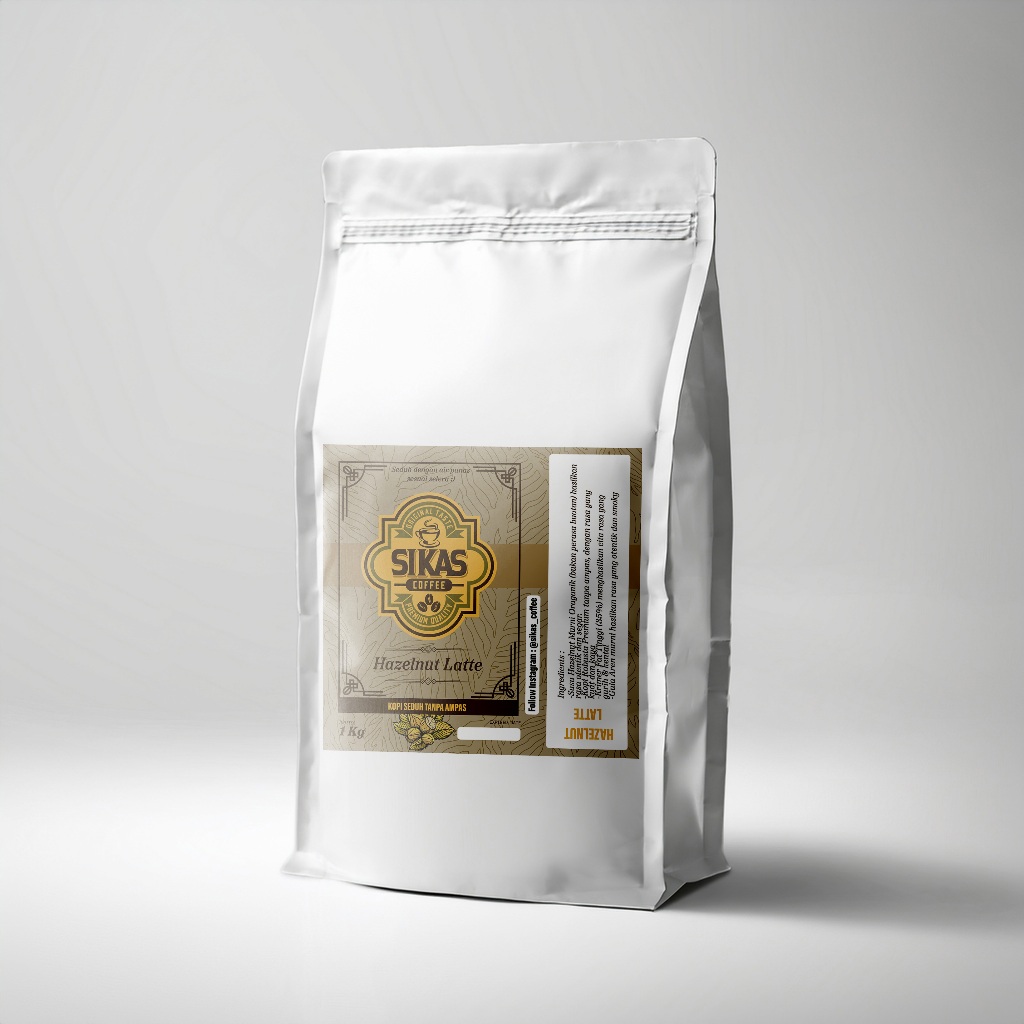 

Sikas Coffee Hazelnut Latte Bulking 1 Kg Kopi Instan tinggal seduh