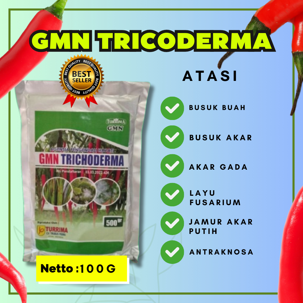 ANTI LAYU  Tricoderma Hayati Isi 1000Gram, Tricoderma Infarm Isi 1000Gram, Tricoderma Murni Isi 1000