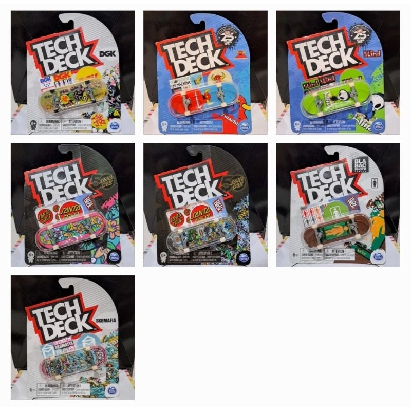 TECH DECK FINGERBOARD SKATEBOARD ORIGINAL ULTRA RARE DGK BLIND SANTA CRUZ TOY MACHINE SK8MAFIA