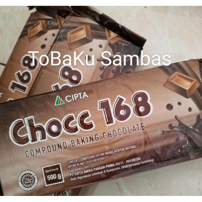 

Chocc 168 Coklat Batangan Compound Hitam 250g