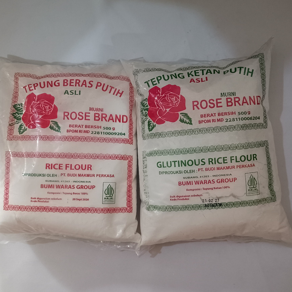 

Tepung Beras Putih & Tepung Ketan Rose Brand @500 Gram