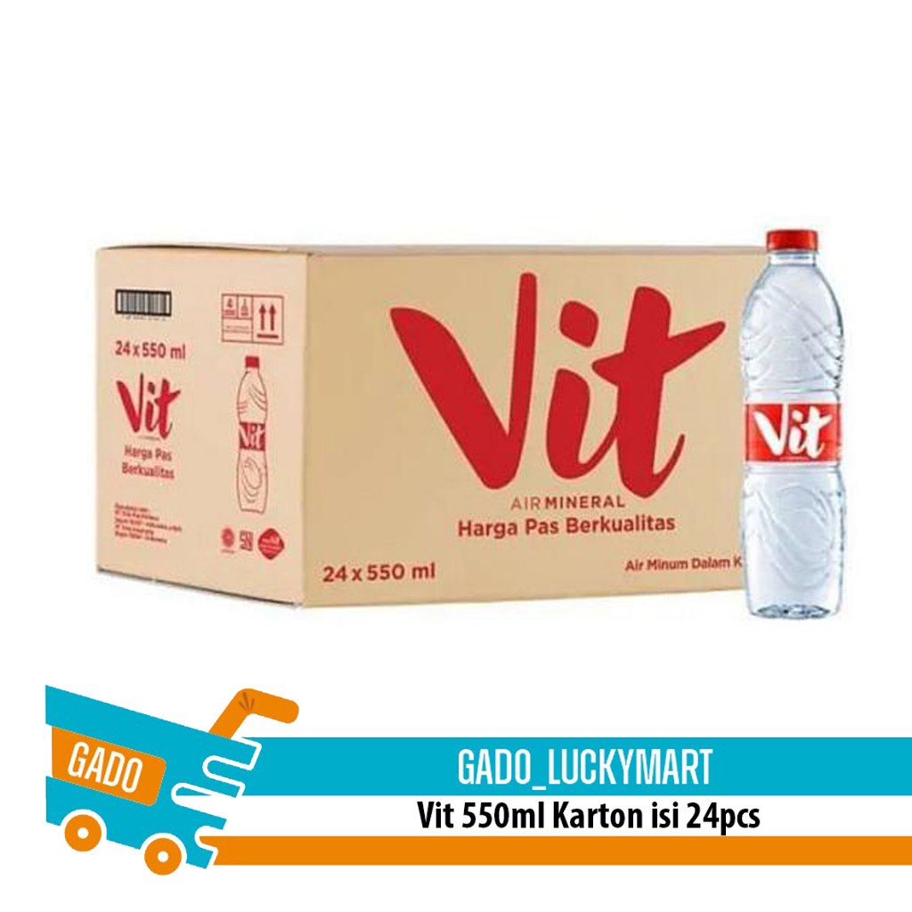 

VIT botol 550ml 1 dus/ vit 550ml/ air mineral 600ml dus karton