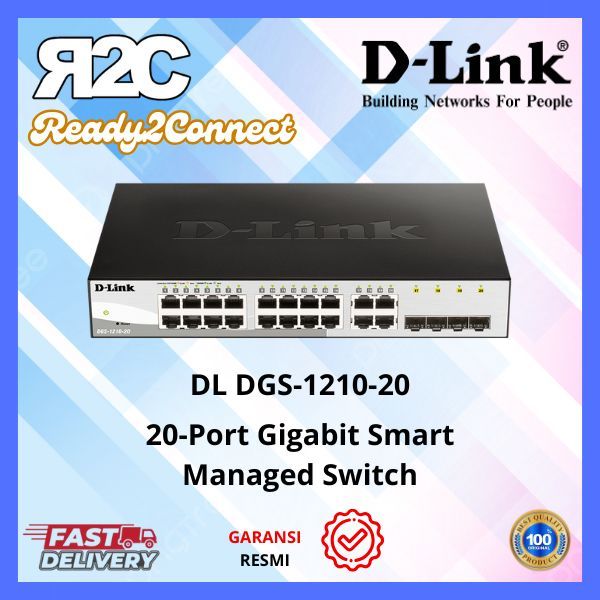 Dlink DGS-1210-20 20-Port Layer 2 Smart Managed Gigabit Switch