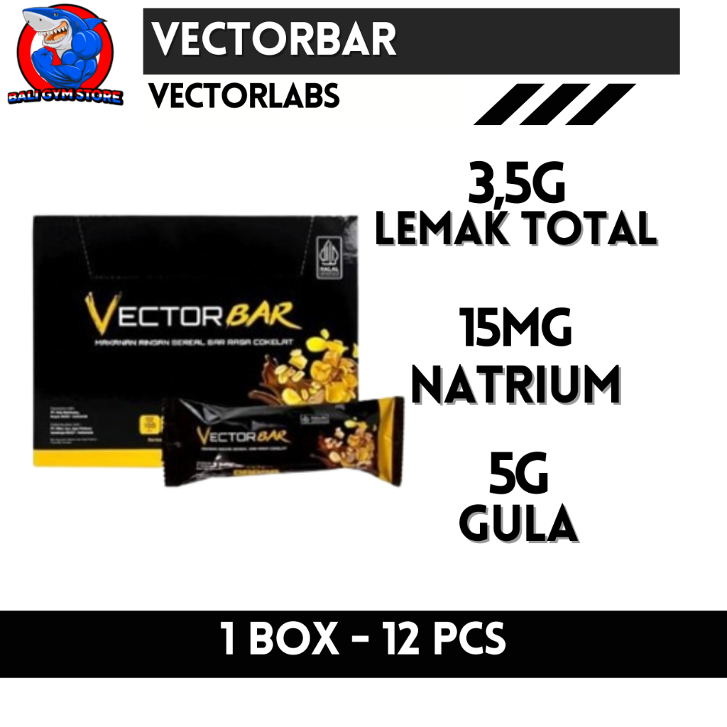 

Vectorlabs Vector Bar Makanan Sereal Ringan Bar Rasa Chocolate 1 Box Isi 12 Sachet