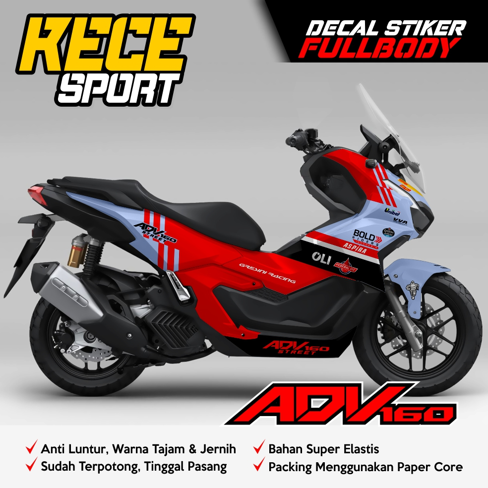 Decal Sticker ADV 160 Sticker Fullbody ADV 160 Motif Gressini