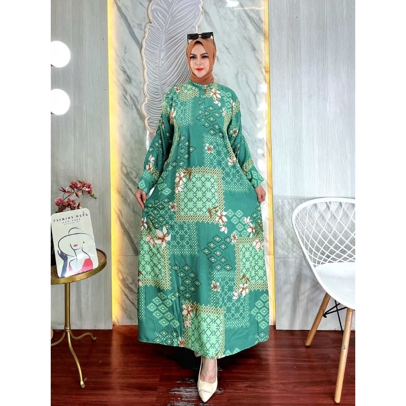 GAMIS RAYON MOTIF BUNGA BALI