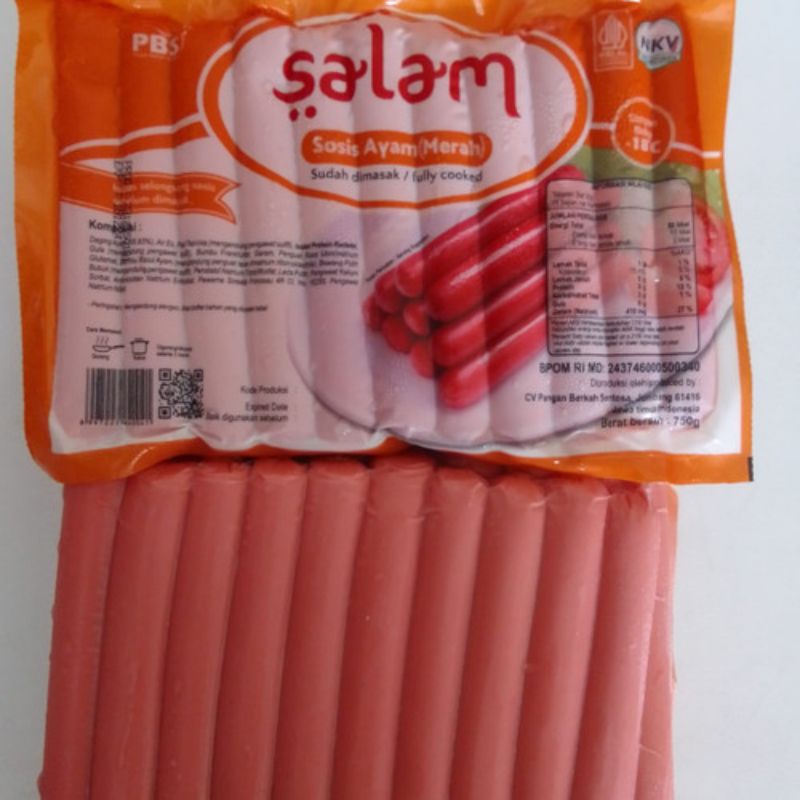 

salam sosis merah 750gr isi 32bj