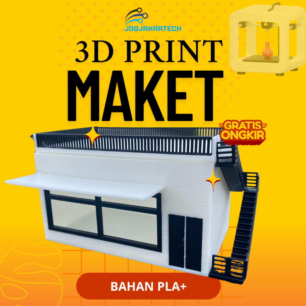 3D Print Maket - Miniatur Bangunan Rumah Apartmen - Arsitektur Mini - Material PLA+