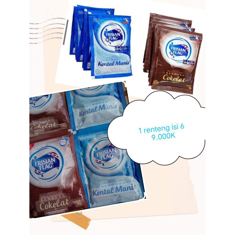 

susu kental manis Frisian flag 1renteng isi 6 9.000