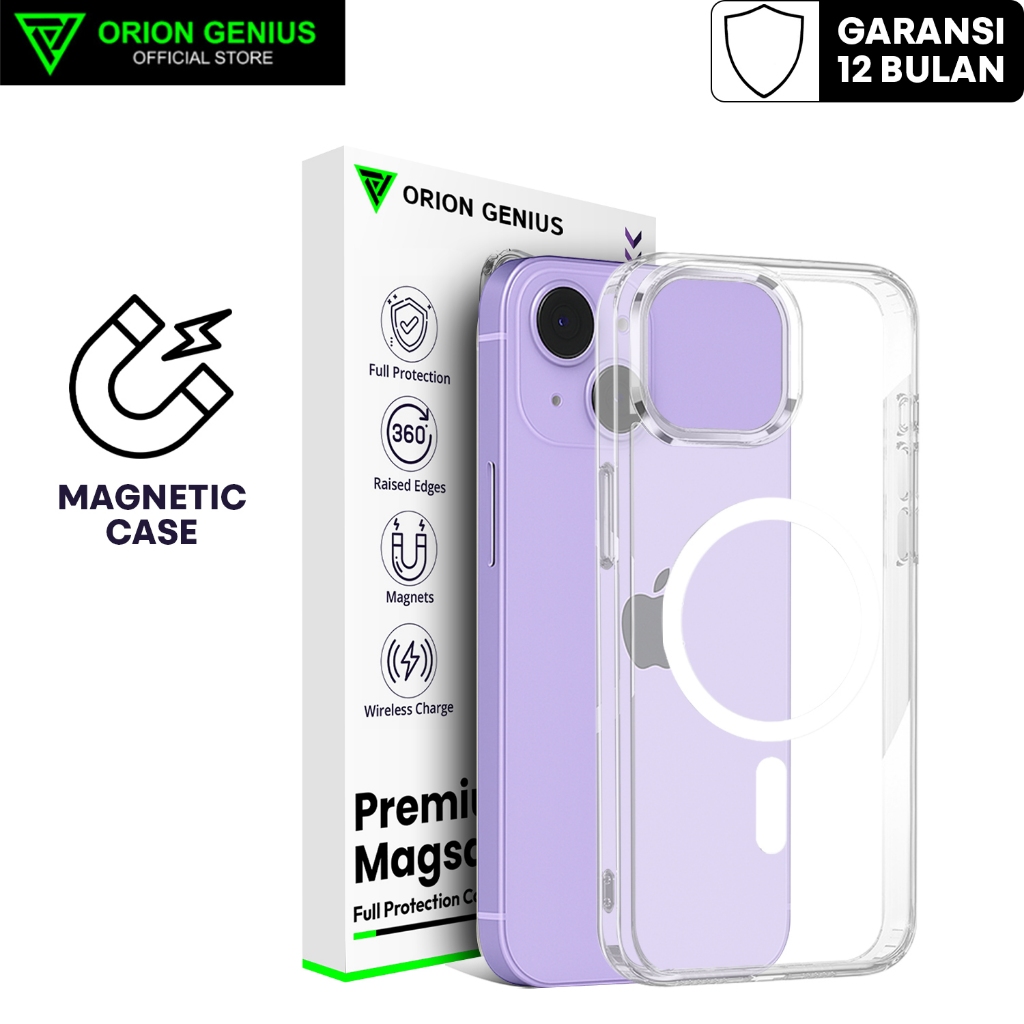 Orion Genius Magnetic Case Magsafe for iPhone 11 Casing iPhone Anti Crack Anti Kuning for iPhone Mag