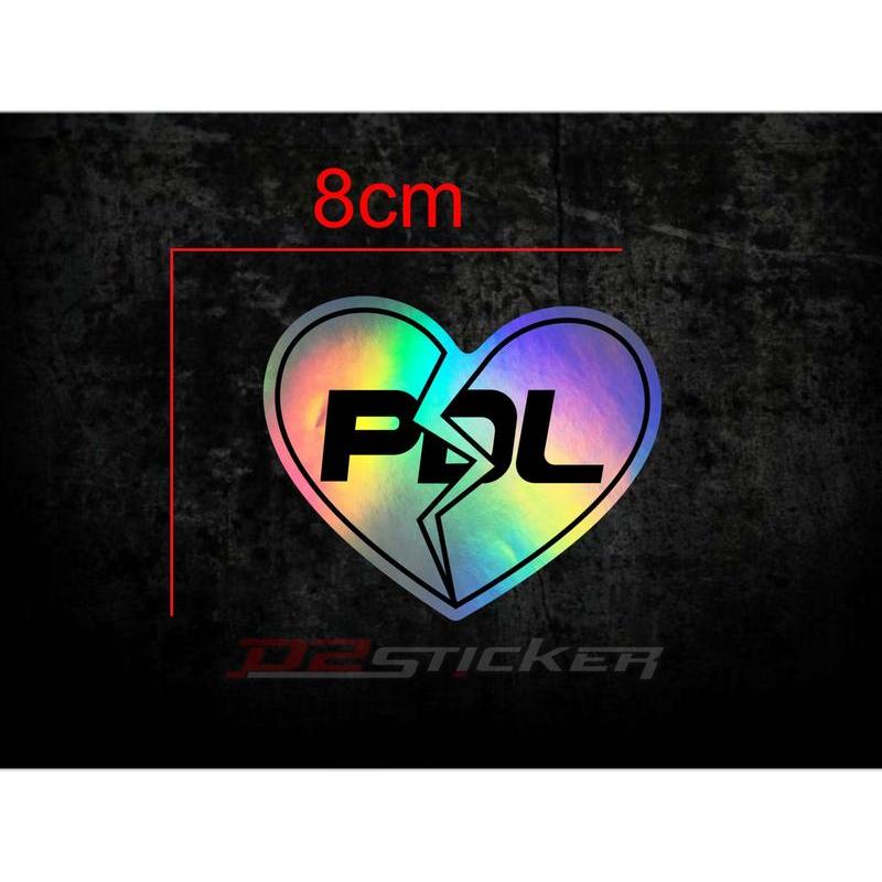 

CUTTING STICKER PDL HEART BREAKS PATAH HATI HOLOGRAM