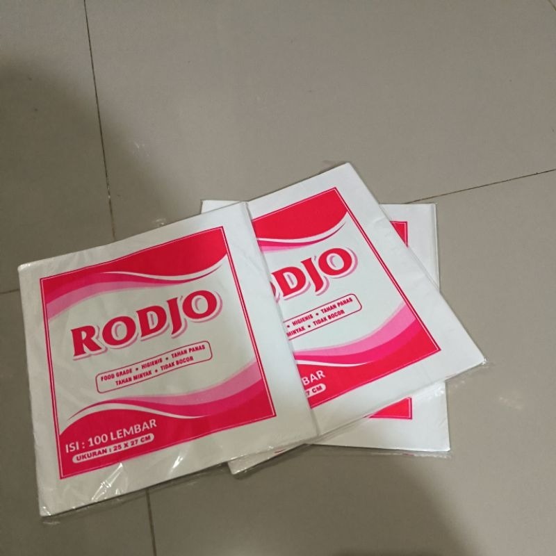 [ ISI 100 PCS ] Kertas nasi KFC / Ukuran 25x27cm / Kertas Pembungkus Nasi Putih KFC / MCD / Burger /