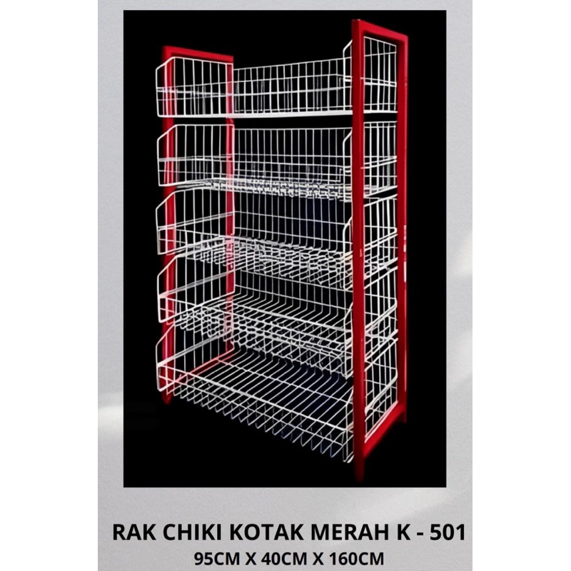 Rak Serba Guna, Rak Chiki, Rak Jajan Bahan Rangka Besi 5Tingkat