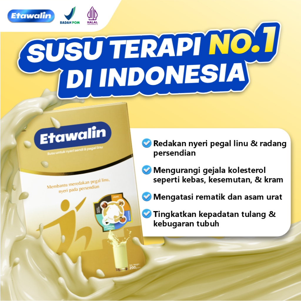 

Susu Etawalin Kesehatan Tulang Sendi - Atasi Asam Urat Rematik Nyeri Sendi Asam Urat Pegal Linu Reumatik Sakit Pinggang Punggung