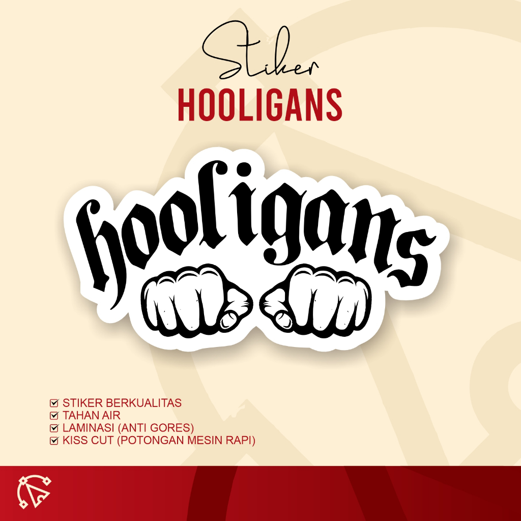 

STIKER HOOLIGANS, BELI SATUAN, STIKER BERKUALITAS TAHAN AIR + LAMINASI ANTI GORES, STIKER ULTRAS, KUALITAS PREMIUM,