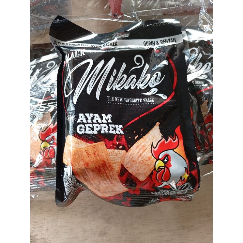 

RufiStoreJbr - Mikako snack Rasa ayam geprek isi 10pcs satu renteng