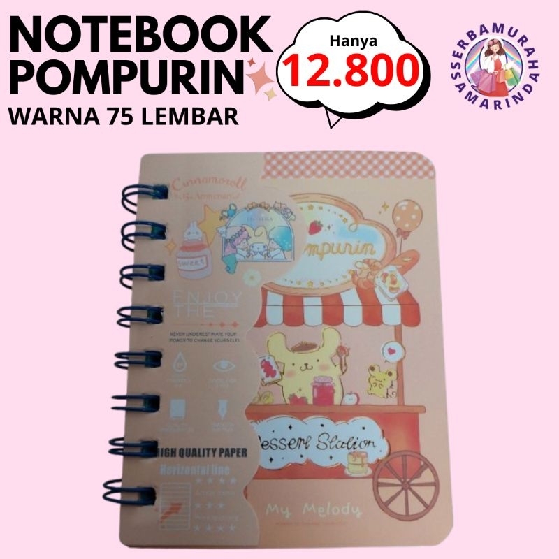 

NOTE BOOK SPIRAL SANRIO NOTEBOOK KUROMI CINAMOROLL MY MELODY PURIN BUKU TULIS LUCU MURAH BUKU CATATAN NOTES DIARY BUKU AGENDA BUKU MEMO
