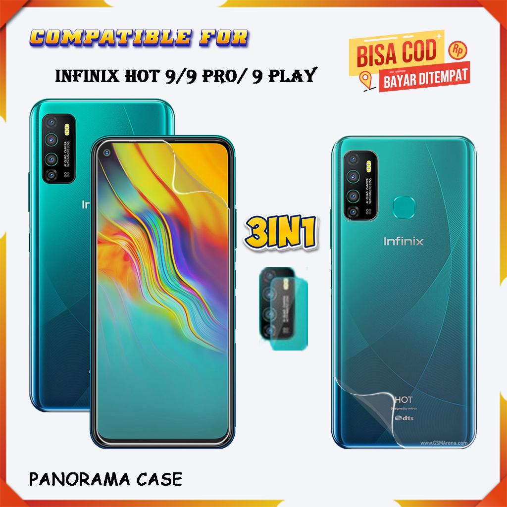 3IN1 Anti Gores Hydrogel Infinix 9 9 Pro 9 Play Pelindung Layar Full Cover Premium