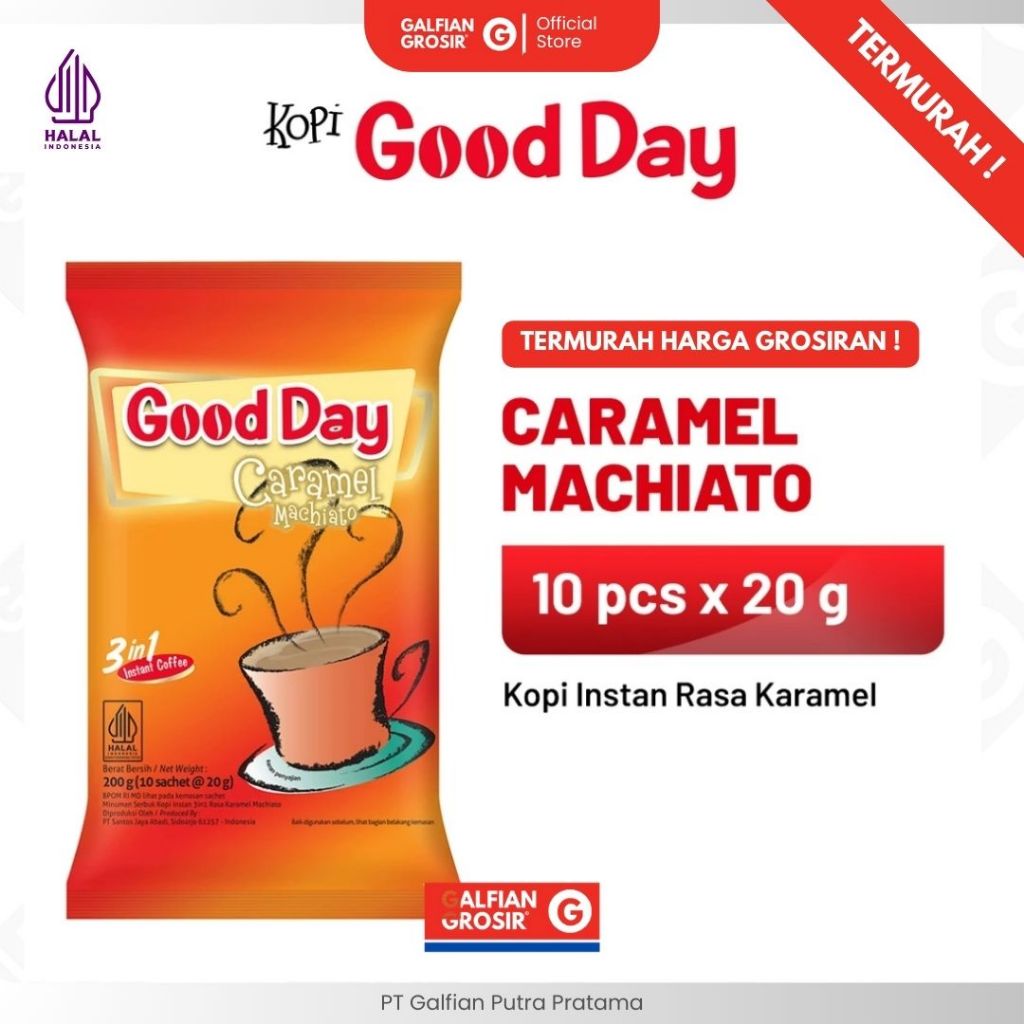 

( TERMURAH ) KOPI GOOD DAY CARAMEL MACHIATO 10 PCS X 20 GRAM