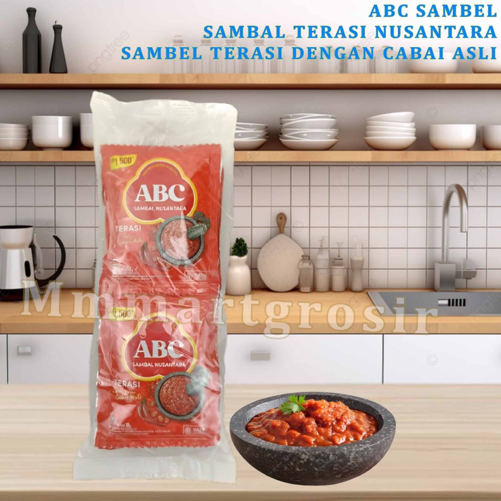 

ABC Sambel / Sambal Terasi Nusantara / Sambal Terasi Cabai Asli / 1 Renceng Isi 10pcs