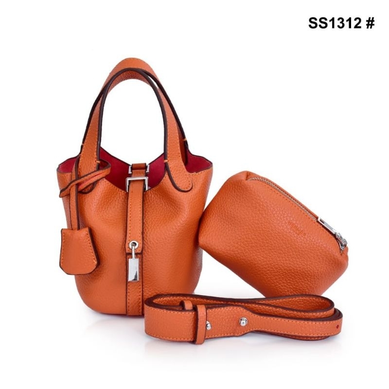 Tas H€rmes Picotn Bag Platinum Tas Bucket bag