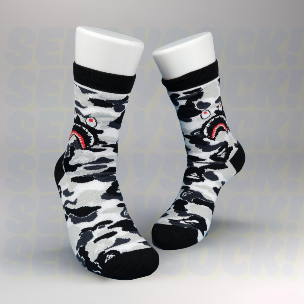 Kaos Kaki Motif Bape Oldschool Pria Wanita Panjang - TKB Socks