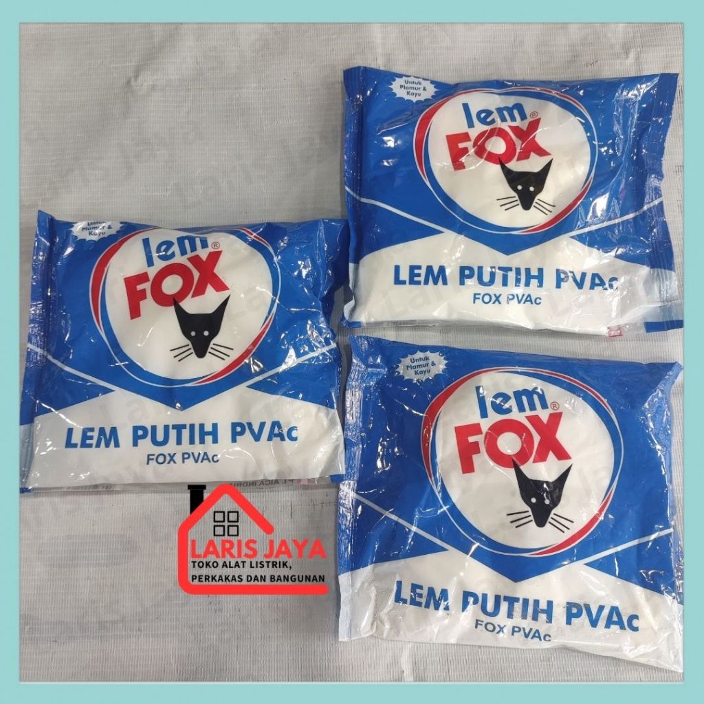 

Lem putih FOX sachet biru 350gr / Lem Fox Biru White Glue Lem Putih Fox 300gr / 300gram