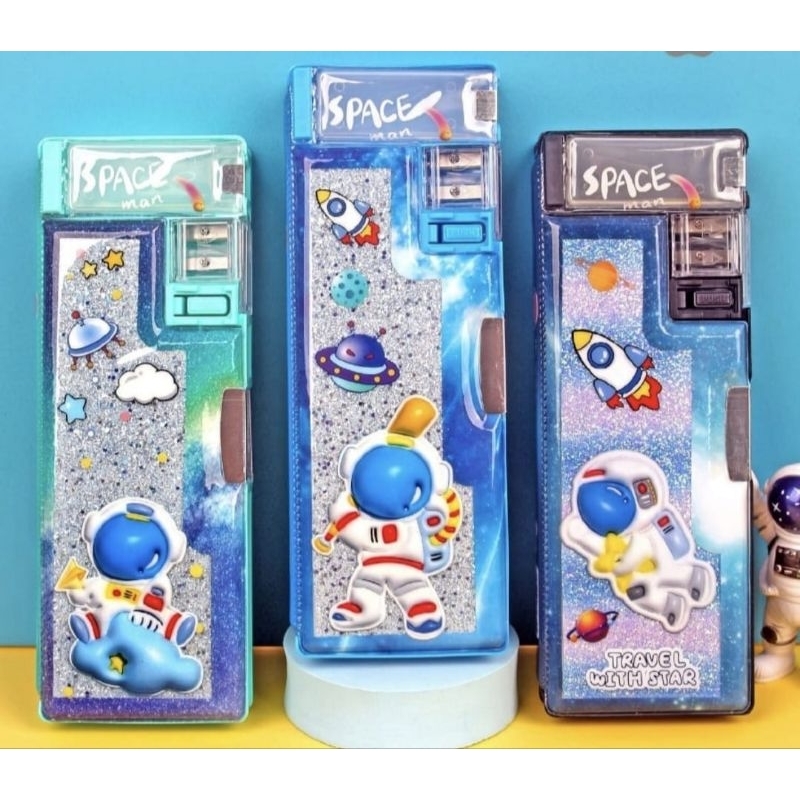 

Pencil Case XPM-573-2 / Kotak Pensil Astronot + Rautan / Tempat Pensil Anak