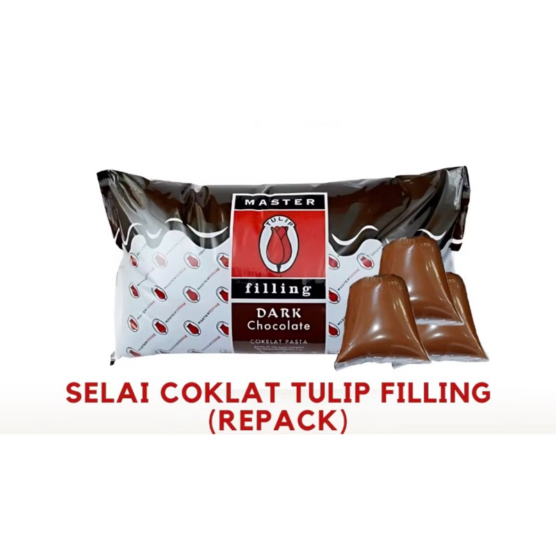 

Selai Coklat Tulip Repack 1 Kg / Filling Coklat Tulip 500 Gram