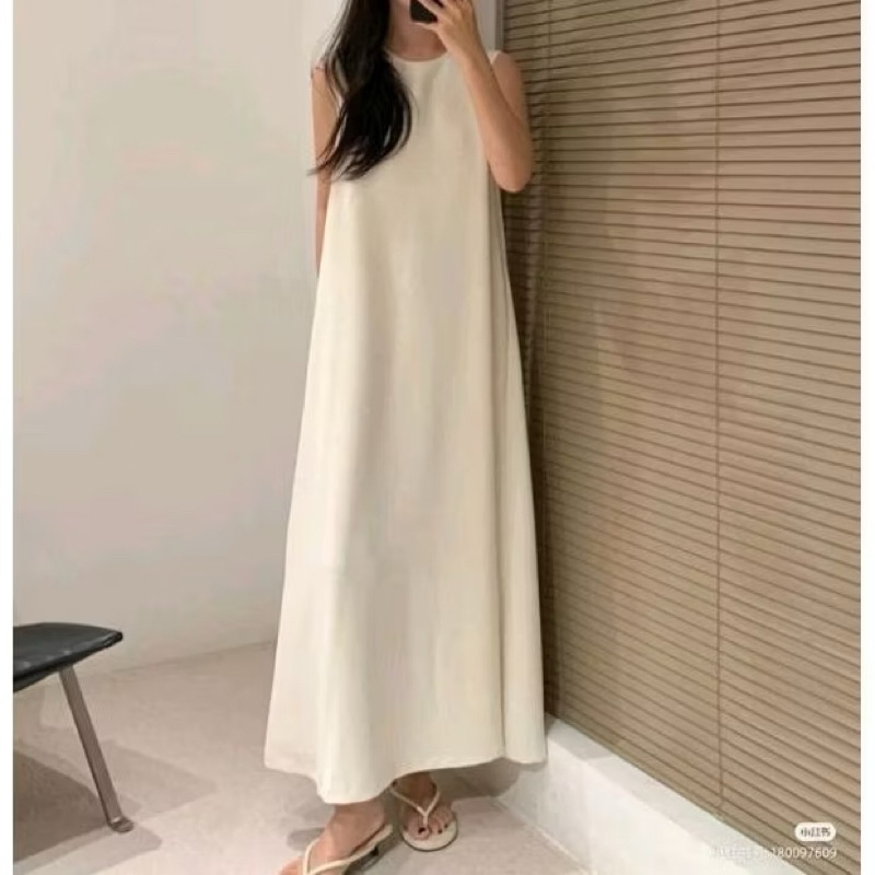 Inner longdress katun toyobo | gamis tanpa lengan katun | Inner tanpa lengan | Inner panjang | Inner