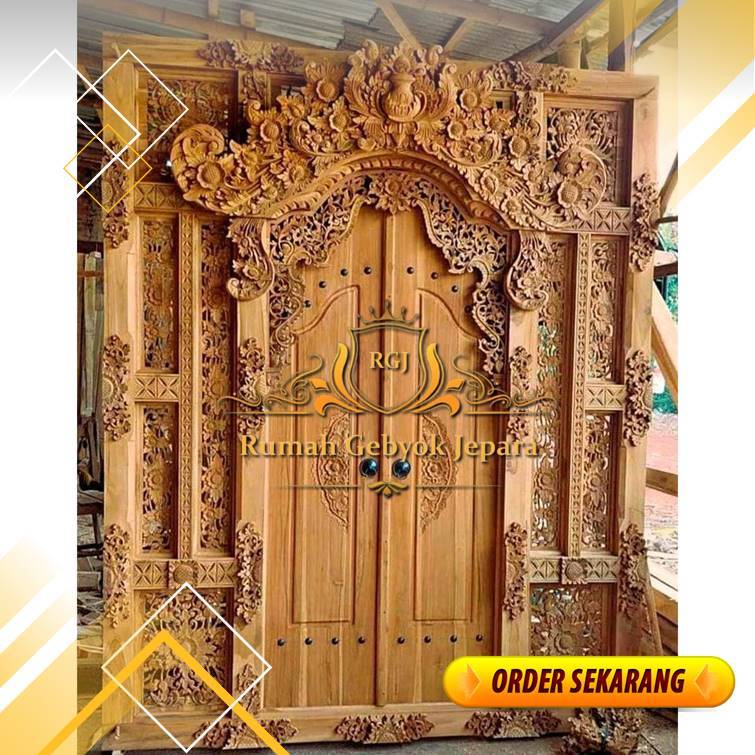 Pintu Gebyok Ukir Jati Jepara | Pintu Gebyok 3 Meter | Pintu Gebyok Still Bali