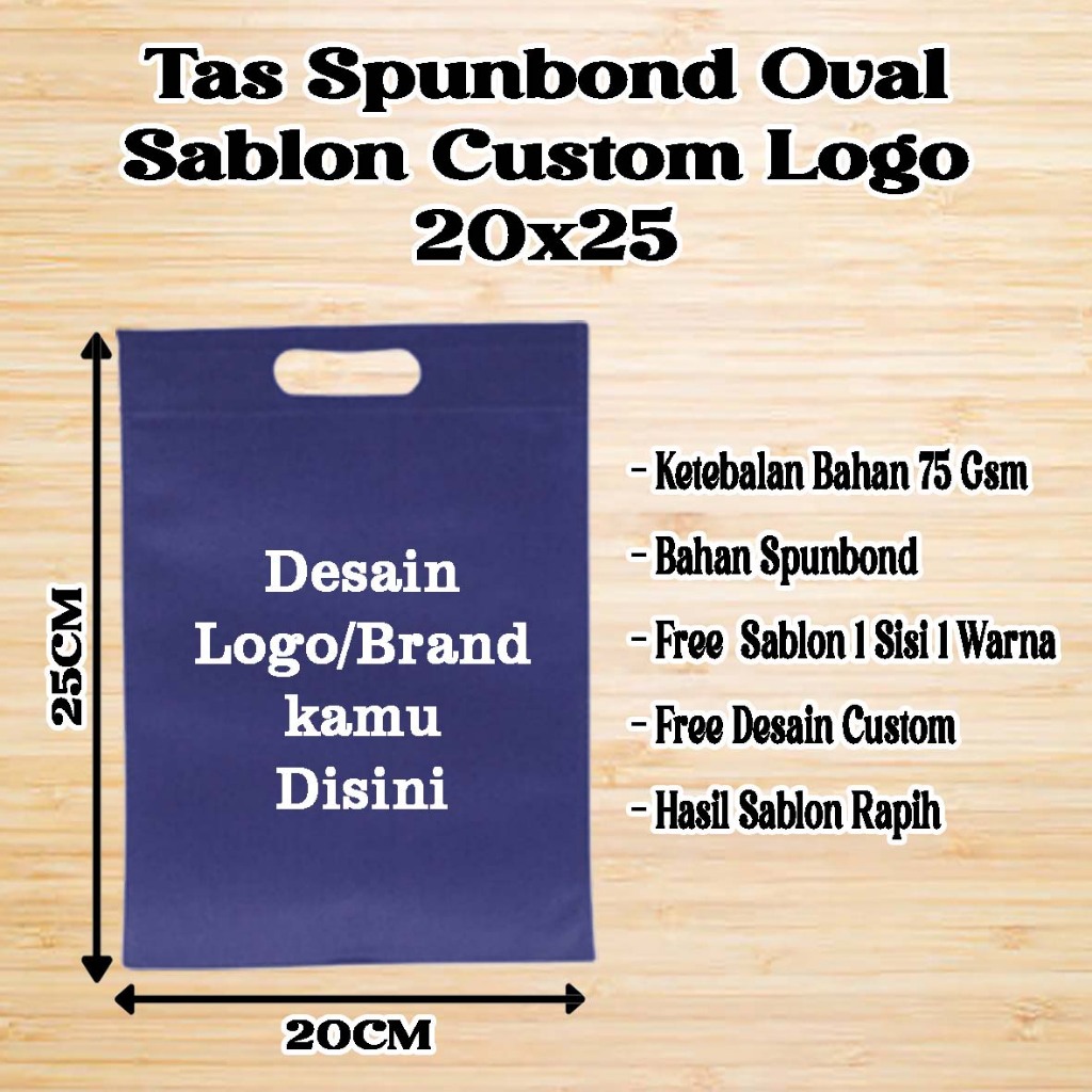 

Goodie Bag Sablon Oval 20x26 Tas Spunbond oval 20x26 Goodie Bag Spunbond 20x26