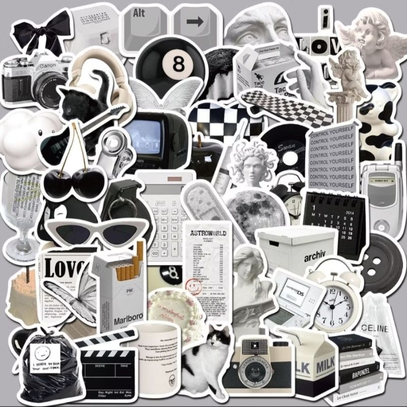 

10PCS STIKER HITAM ANTI AIR WATERPROOF