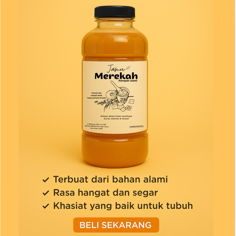 

Jamu kunyit asam dari Jamu Merekah 1000 ML