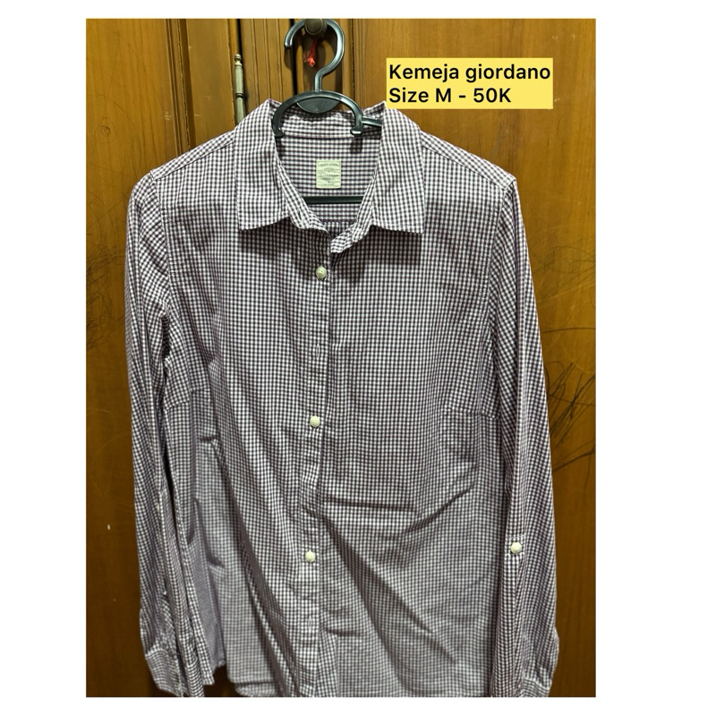 Kemeja Wanita kotak ungu