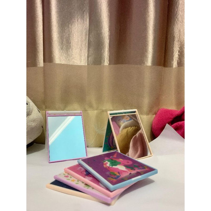 Cermin Kecil Lipat Tebal Gambar 3D  | Unicorn Lucu