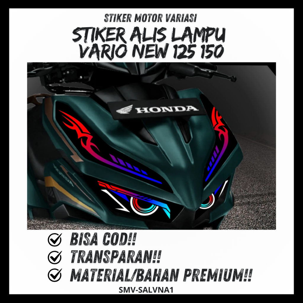 Stiker Variasi Lampu Alis Motor VARIO 125 2023 Sticker Lampu Vario 125 150 NEW 2018-2020