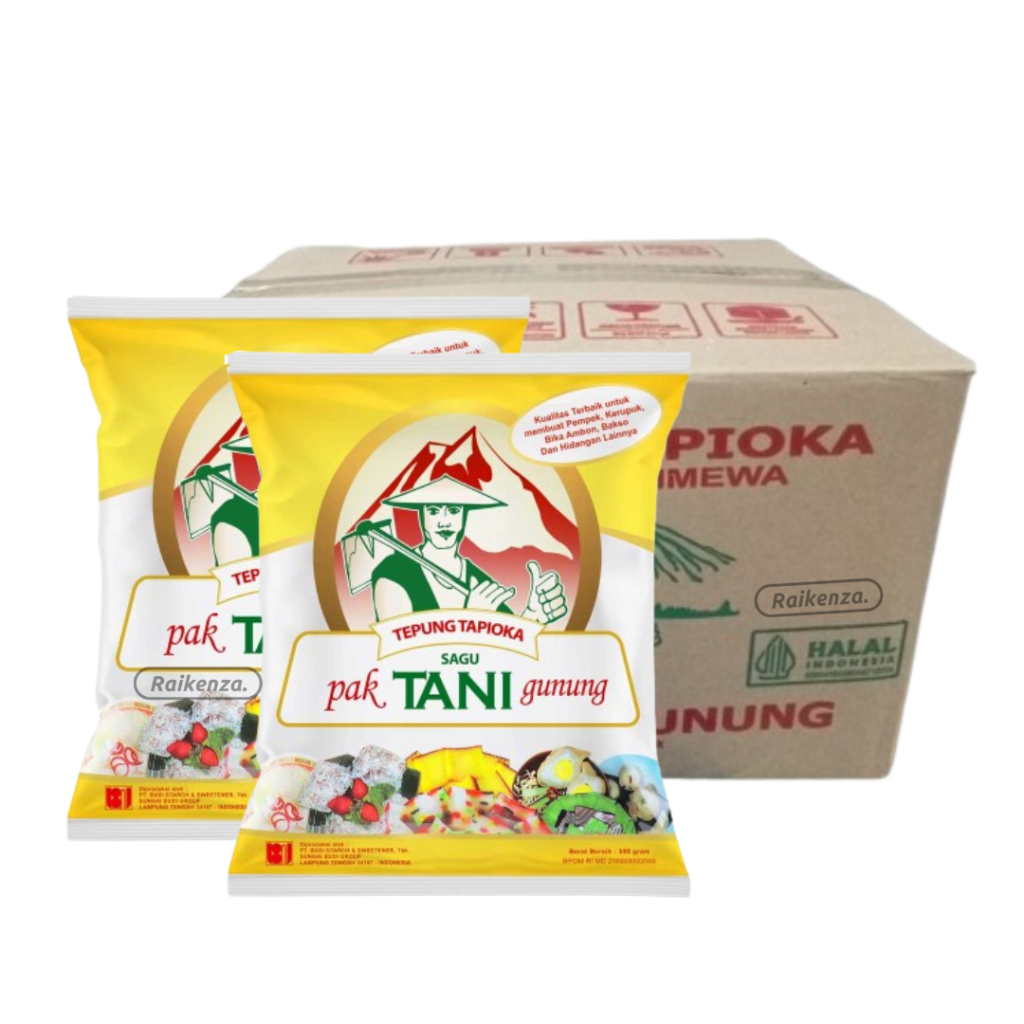 

Tepung Tapioka Cap Pak Tani Gunung 1 Dus 500gr Isi 20 Pcs