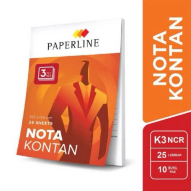 

Nota KECIL Paperline 3 ply / nota rangkap 3 (1pak=10pcs)