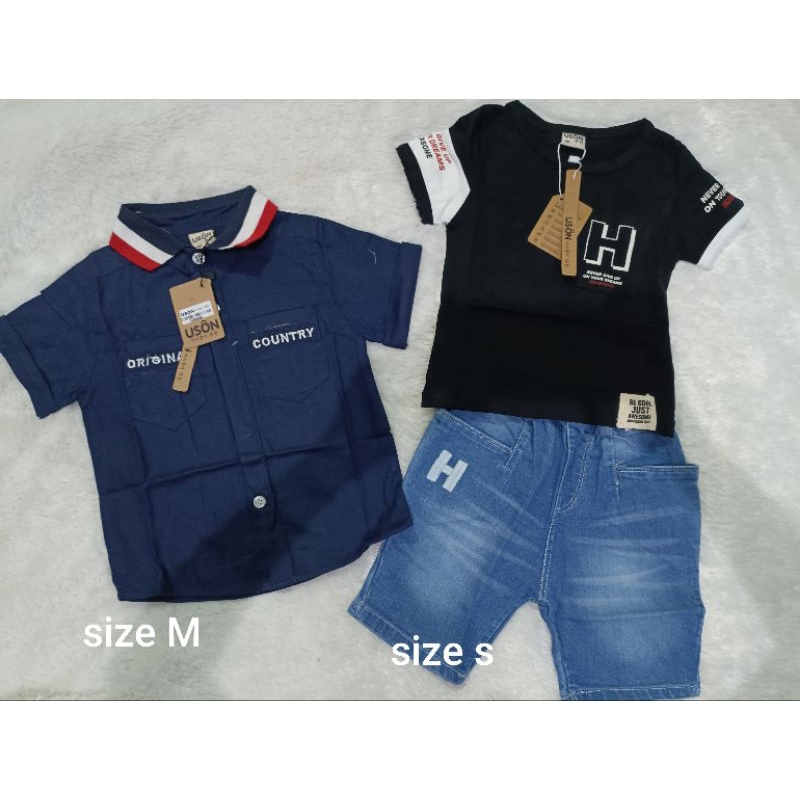 promo 2pcs setelan uson/ atasan/ kemeja