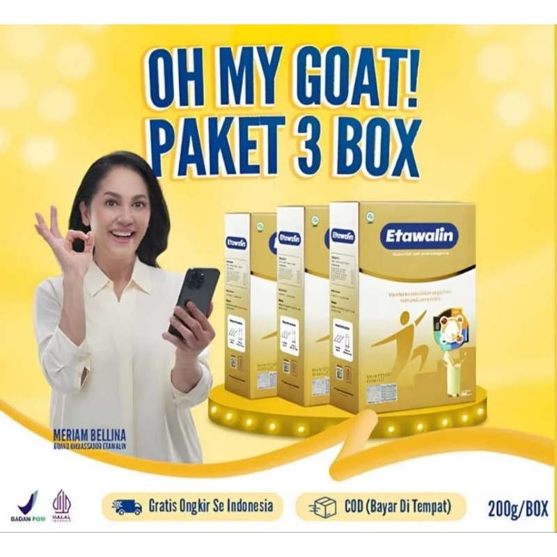 

3 Box Etawalin - Susu Etawa Herbal Nyeri Sendi