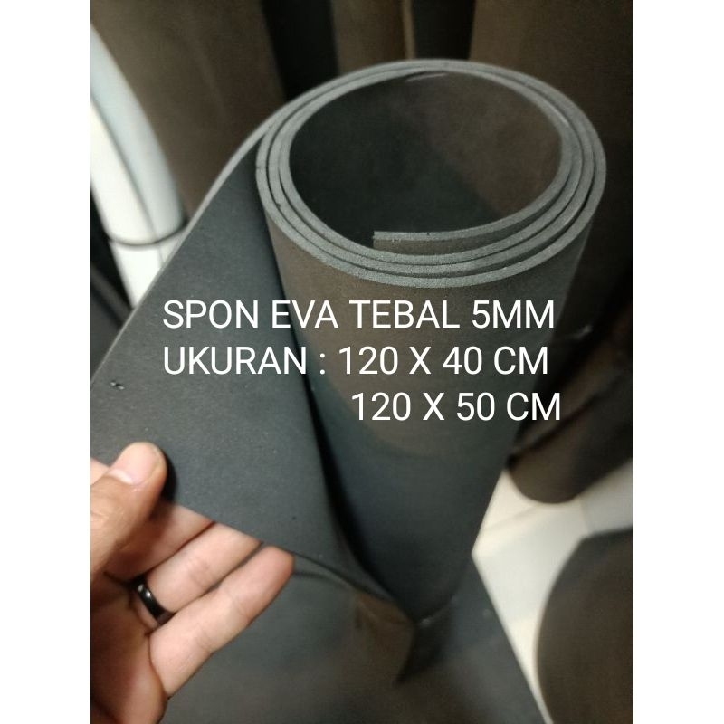 Spon Eva / Karet Hati Hitam tebal 5mm, ukuran 120 X 40 CM & 120 X 50 CM